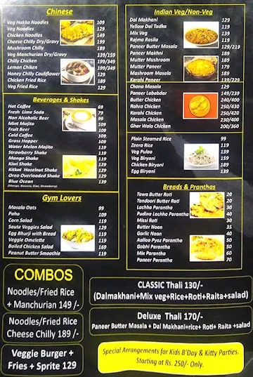 Meet Up Food Cafe menu 