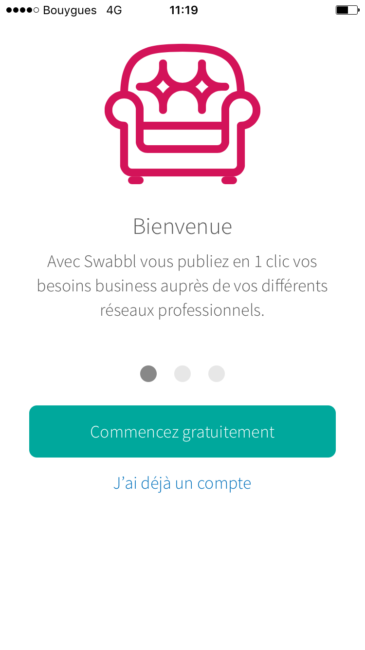 Android application Swabbl screenshort