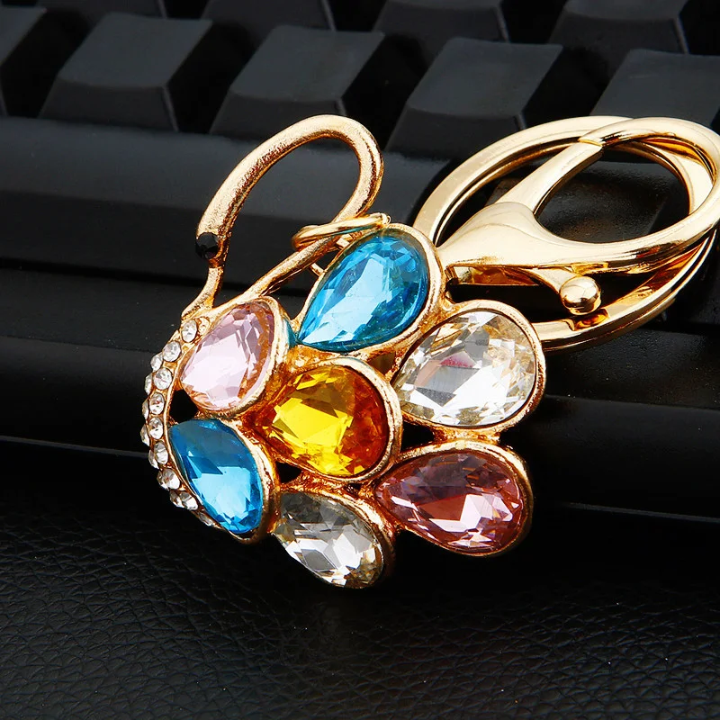 Diamanten Kristal Zwaan Autosleutelhanger