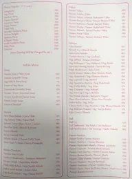 Sai Raj menu 2