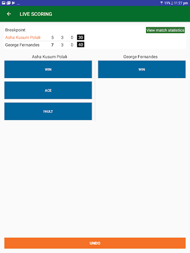 Score Tennis Match  Analyse