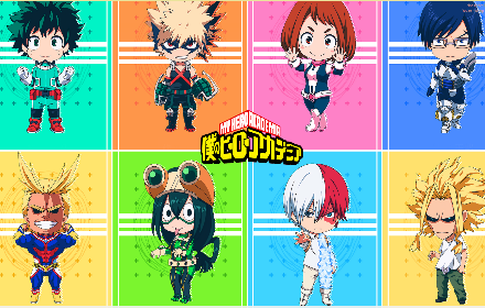 My Hero Academia Chibi 1920x1080 chrome extension