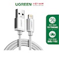 Cáp Sạc Lightning Mfi Ugreen Us155 Cho Iphone / Ipad / Ipod Dòng 2.4A Dài 1M 2M