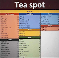 Tea Spot menu 1