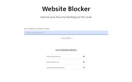 Productivity Website Blocker v1.0