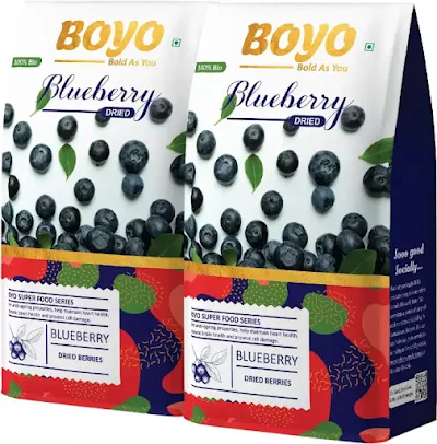 BOYO Dried Blueberry (Whole & Unsweetened) 300g (2*150g) (2 X 150 G)