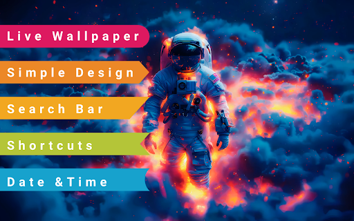 Astronaut in Thunderclouds Live Wallpaper