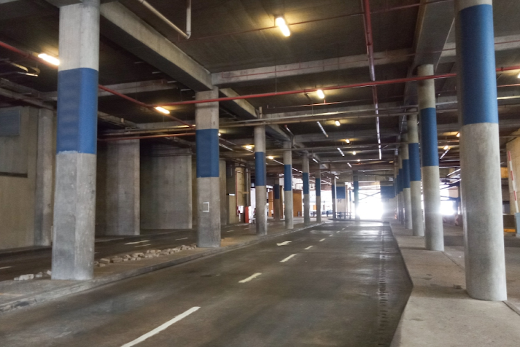 An empty bus depot at the Gautrain station in Sandton, Gauteng, on March 8 2022.