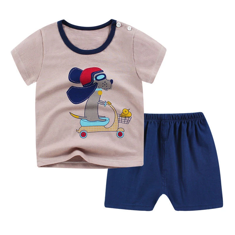 Zomer babykleding set voor jongens en meisjes Katoenen T-shirt en shorts 2-delige outfit Kinderkleding casual kleding