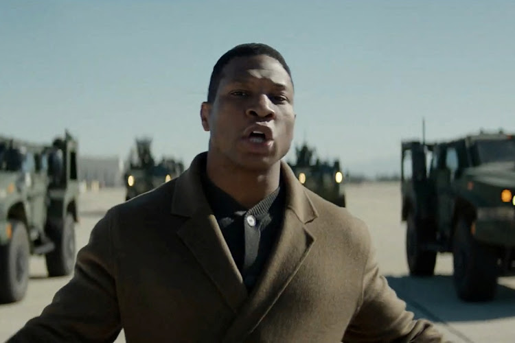 Actor Jonathan Majors appears in a recent US Army 'Be All You Can Be' recruitment advertisement in a still image from video.