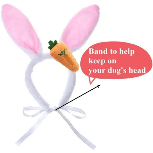 Bunny Ears For Dogs Dog Bunny Costume Bandana Outfit Easter Headband Comfortable Rabbits Cosplay Toy For Doggie Pitbulls
