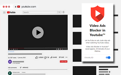 Bloqueador de anuncios de video en Youtube™