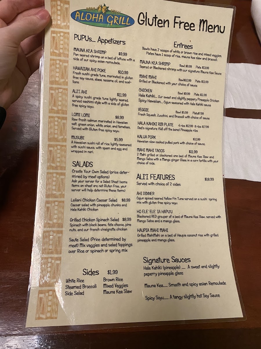 GF Menu