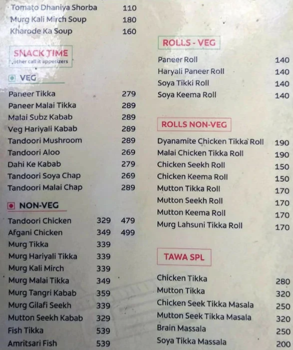 Swagat Restaurant menu 