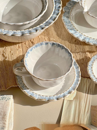 Title 2, French Retro Plate Bowl Set. High-Sense, Simple...