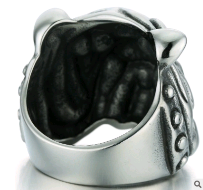 Heren Bulldog Ring, Dominante Persoonlijkheid, Mannelijke Sieraden, Krachtig en Stoer Design, Laat Je Persoonlijkheid Spreken met Deze Ring