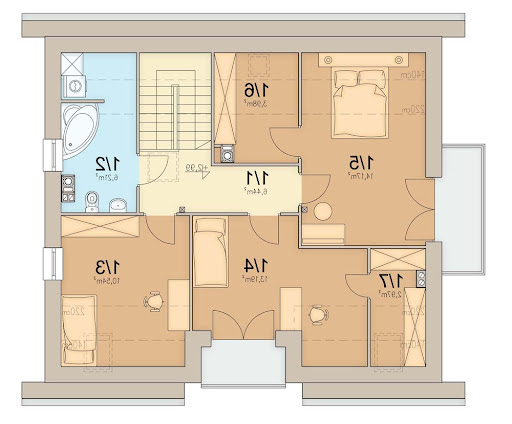 Tofi 4 modern - Rzut poddasza