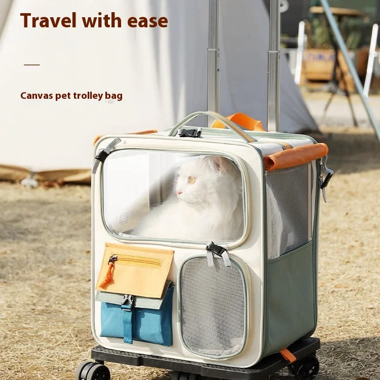 Sac à Dos Chat Portable Extérieur Transporteur Respirant Voyage Aventure Confortable Sûr Léger Idéal pour Petits Animaux