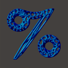 3D Typeset for 3D Printing - "%" (Percent)