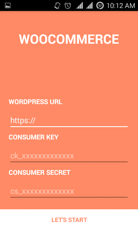 Android application WooCommerce Native Android App screenshort