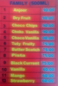 Spoorthi Ice Cream menu 8