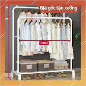 Giá Treo Quần Áo, Giá Phơi Quần Áo, Treo Đồ Đa Năng 3 Trong 1, Có Móc Treo Mũ, Giỏ Xách, Có Kệ Để Giày Dép Tiện Dụng