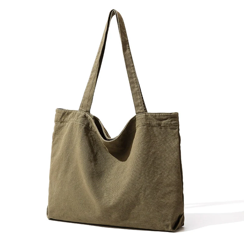 Plain Simple One-shoulder Canvas Bag. Lightweight and versatile, ideal for everyday use, carrying essentials with comfor