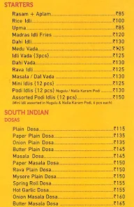 Sagar Ratna menu 2