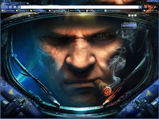 Starcraft II Marine chrome extension