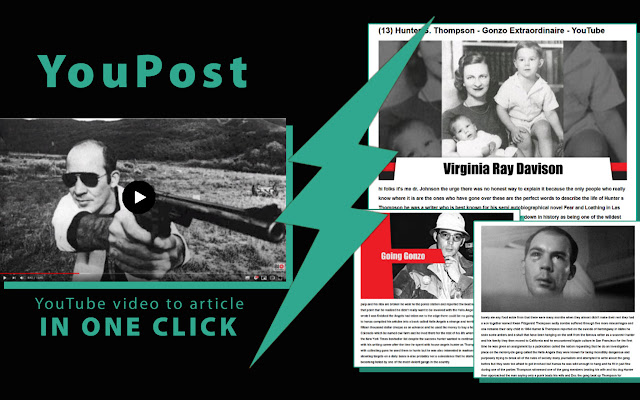 YouPost - video to article converter chrome extension