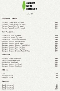 Andhra Meal Co menu 1