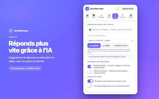 ResellManager — outil vendeur pour Vinted screenshot 4