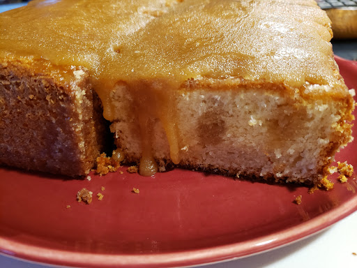 A delicious moist pound cake with a hint of Almond flavor