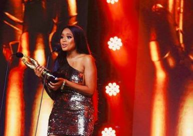 Lerato Kganyago won a SAFTA for her presenting skills and gave an emotional speech.