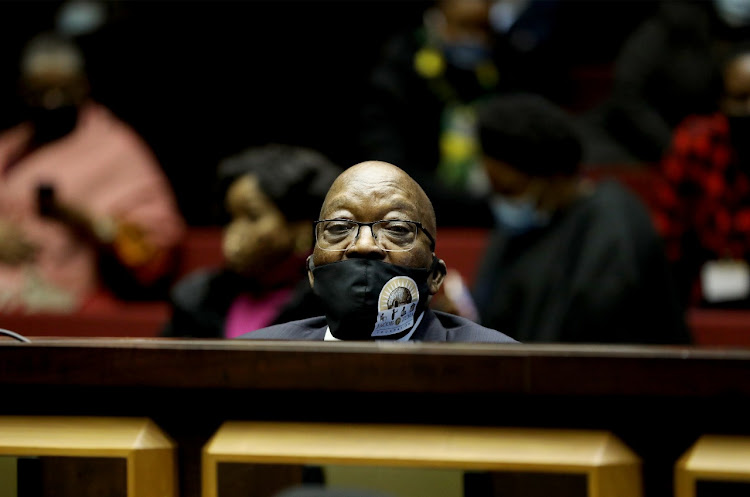 Former president Jacob Zuma at the Pietermaritzburg high court on June 23 2020. Zuma will return to court in September.