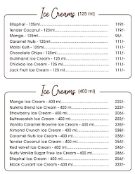 Iceberg Organic Icecreams menu 1