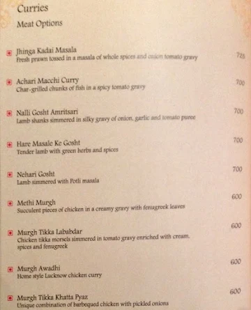 Northern Gate Hotel menu 