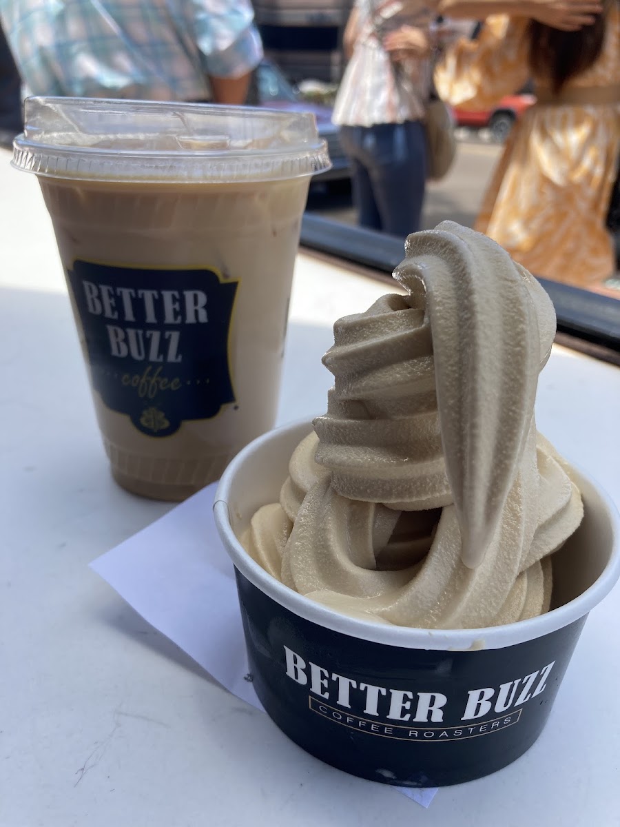 Iced coffee and soft serve