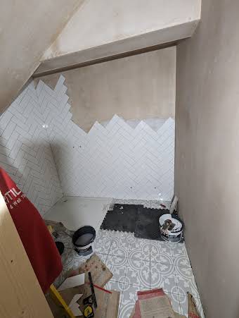 Herringbone wall tiling album cover