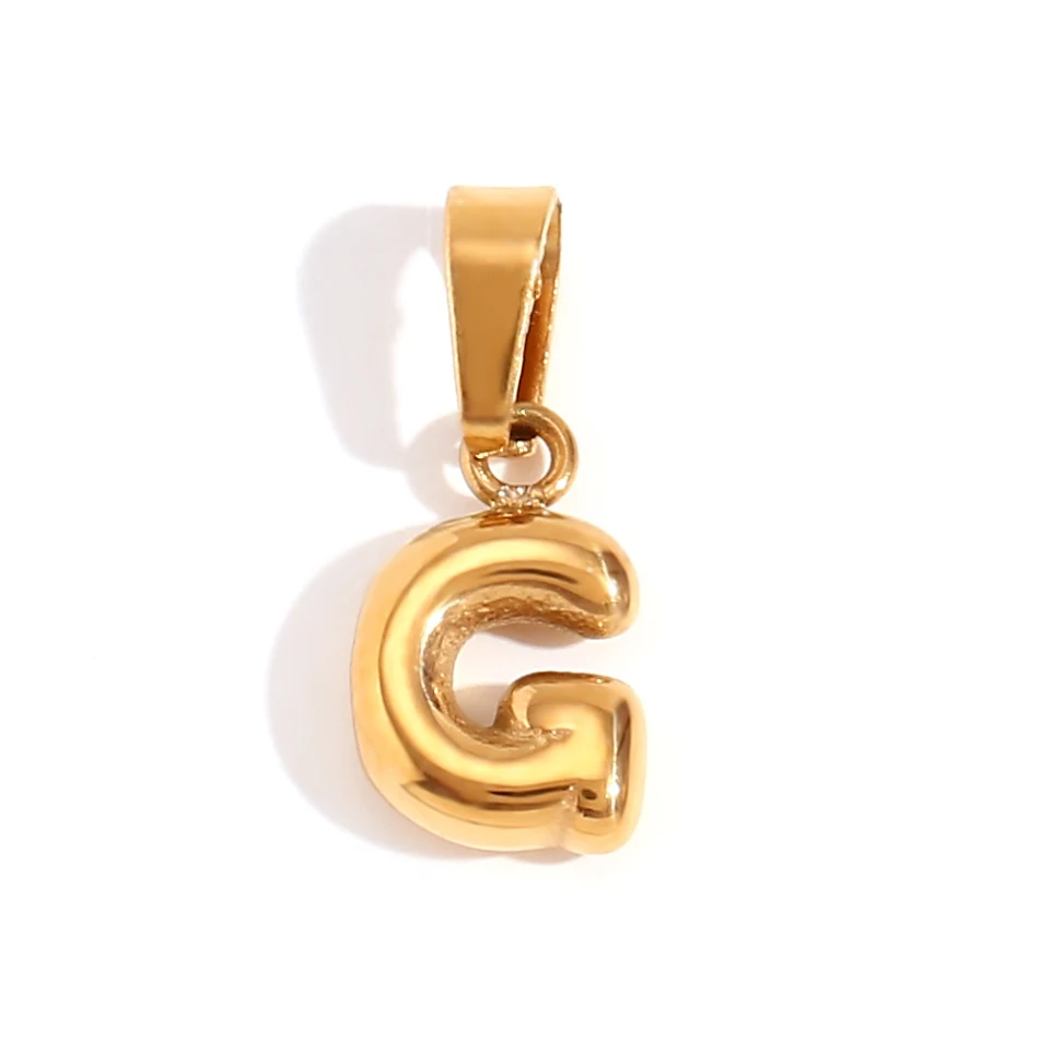 Minimalistische Ketting met Mini Bubble Letter, 18K Verguld Roestvrij Staal, Stijlvol en Persoonlijk, Perfect voor Elke Gelegenheid