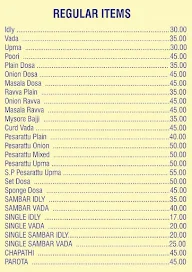 Gowrishankar Parlour menu 1