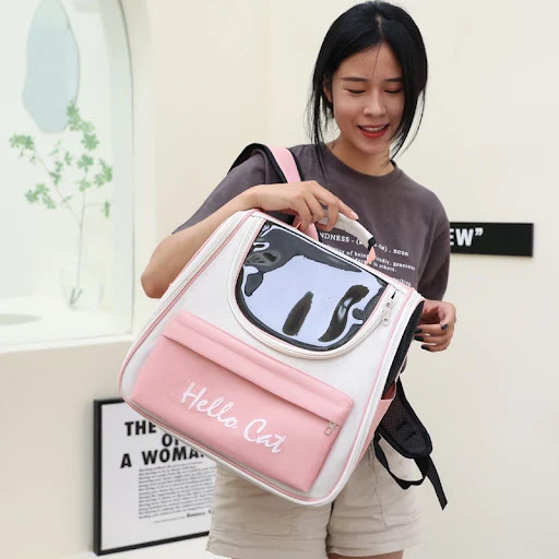 Pet Cat Carrier Bag Breathable Portable Cat Backpack Outdoor Travel Transparent Bag For Cats Small Dogs Carrying Pet Sup
