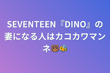 SEVENTEEN『DINO』の妻になる人はカコカワマンネ🐻🐝