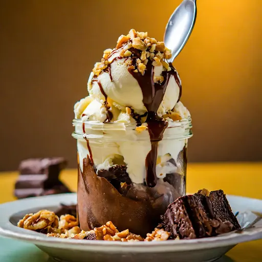 Nutella Brownie Sundae