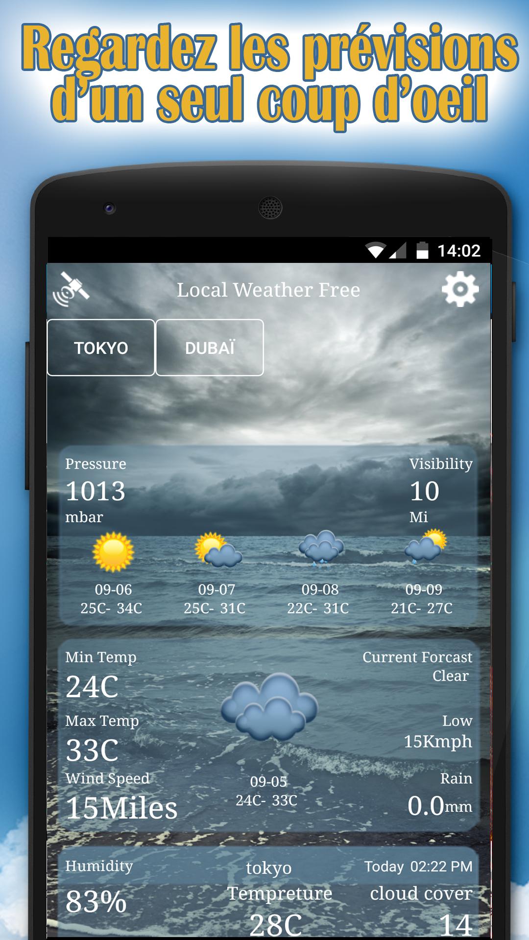 Android application Local Weather - Radar, Realtime Forecast & Alerts screenshort