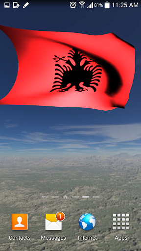 3D Albania Flag Live Wallpaper