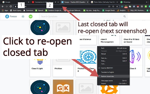 Restorify - Restore Closed Tab