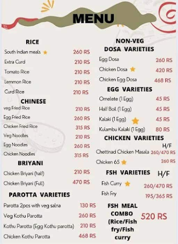 Anna Ka Dukaan menu 