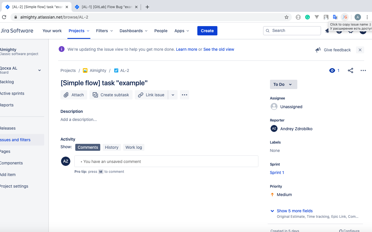 JiGit - Jira issue title to branch name Preview image 0