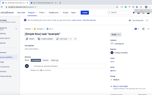 JiGit - Jira issue title to branch name chrome extension